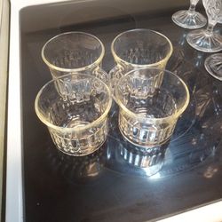 Set of 4 Glass Coffee Cups