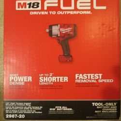 Milwaukee M18 FUEL 1/2"  HIgh TORQUE Impact Wrench W/ Friction Ring  (2967-20)