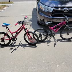 Two Bikes For $145, BCA 20-inch Crossfire Girl's Mountain Bike, Hyper Swift Magenta Girls Bike 20" Mountain bike