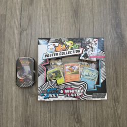 Pokemon Black Bolt White Flare Poster Collection And Tin