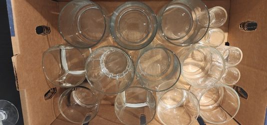 Whiskey, Wine, Martini and Shot Glasses