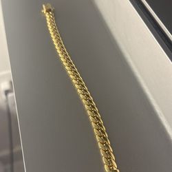 14k Gold Played Miami Cuban Bracelet 