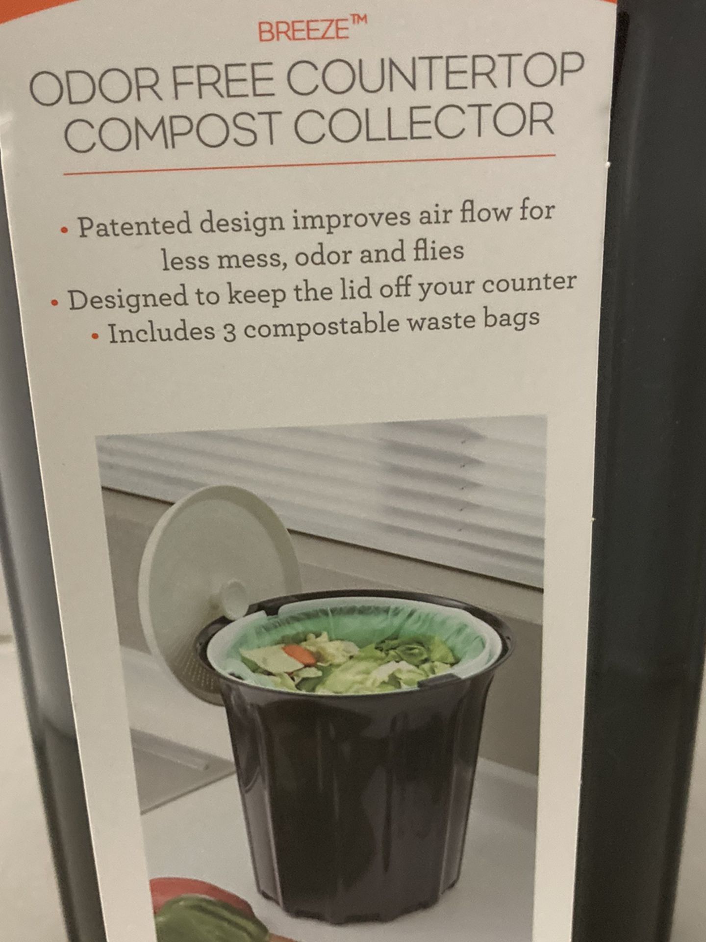 Odor Free Countertop Compost Collector