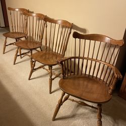Ethan Allen Fiddleback Dining Chairs