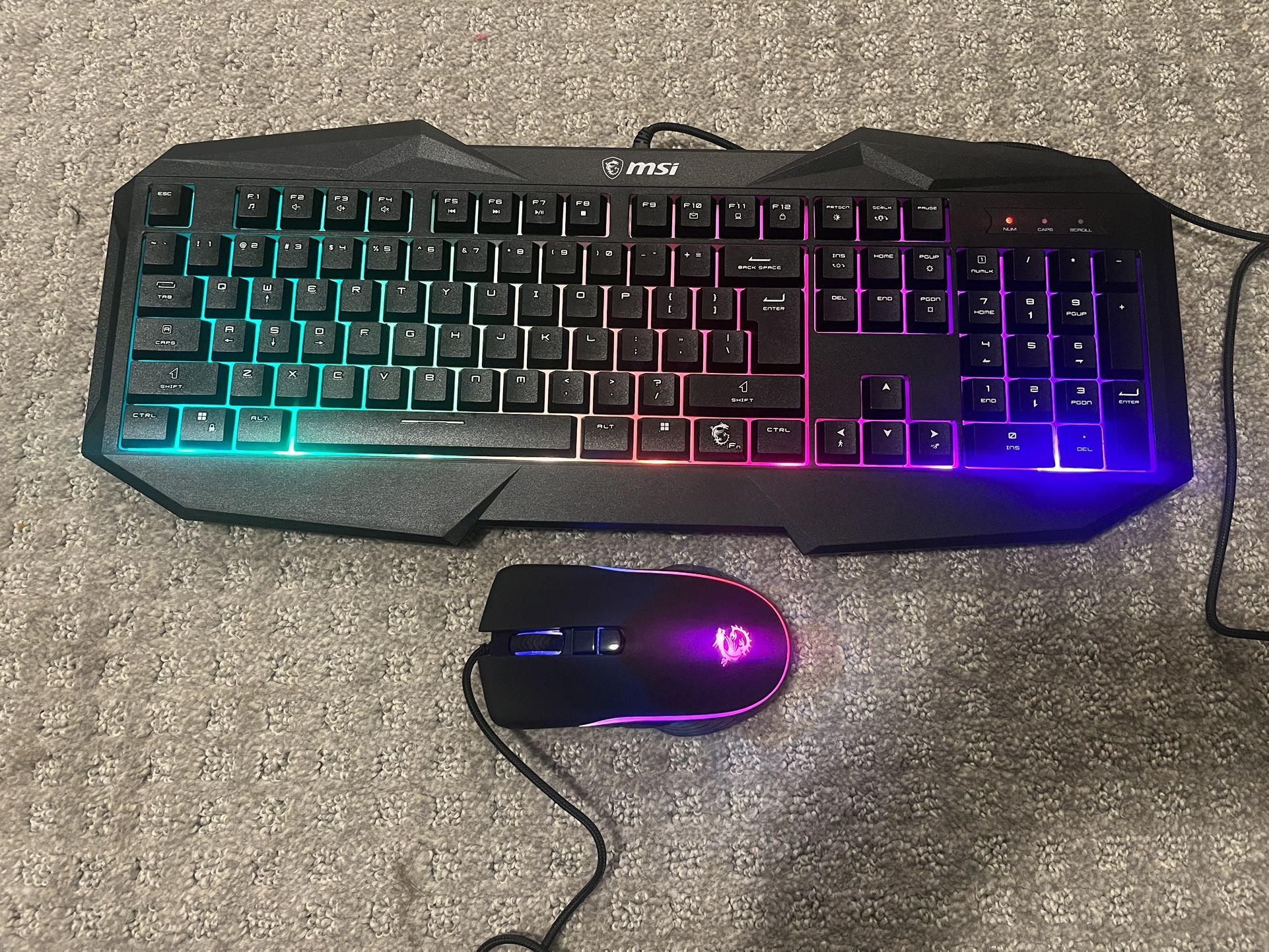Gaming Mouse And Keyboard, Wired, MSI, Brand New!