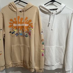 2 Women Fleece Hoodies Size S M 