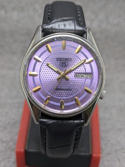 Vintage Seiko 5 Automatic 7009-3130 | Rare Textured Purple Dial