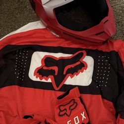 Fox Dirtbike Helmet And Jersey 