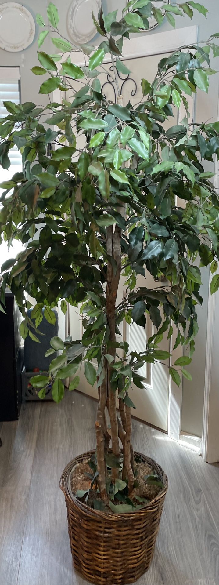 84" Lush Green Lifelike Faux Ficus Tree for Home Decor Indoor EPC