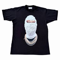 IH NOM UH NIT Paris Future Mask Off Graphic Tee Mens L Black Cotton Italy