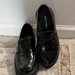 Black Handmade Leather Loafers (Custom Made, Europe)