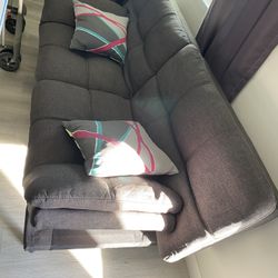 Grey Sofa Bed / Sleeper Couch Convertible 