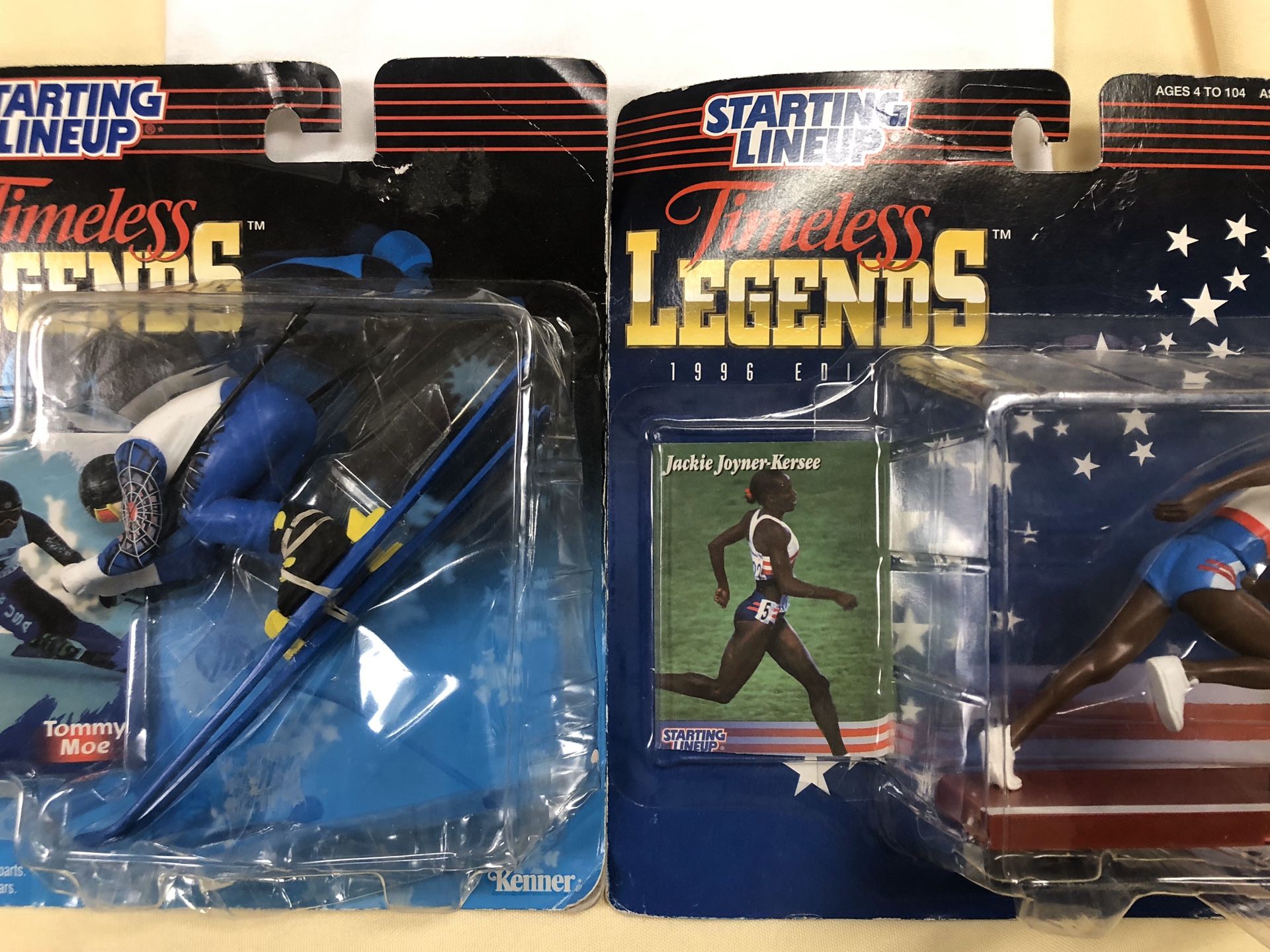 1996-1998 Timeless legends starting lineup Olympic figurine action figure set tommy moe/ Jackie Joyner kersie