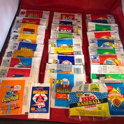 Baseball Cards Wax Wrappers Lot Of 29 Different