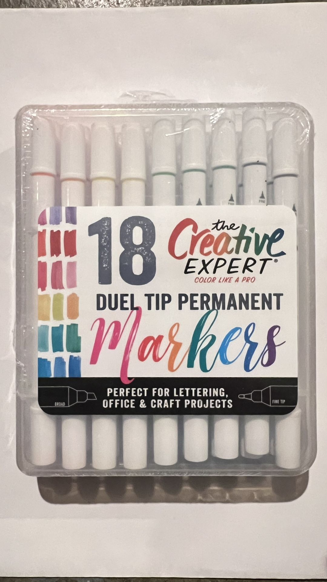 Dual Tip Permanent Markers - New Set Of 18 