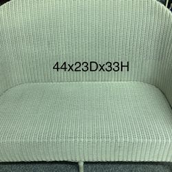 genuine wicker 44” love seat $290, chair $200