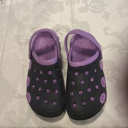 Black and Purple Crocs Size 8 Pickup Only