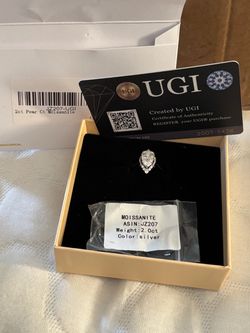 Sterling Silver Pear-Shaped Moissanite Ring-Variety Sizes