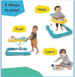 Baby Einstein Ocean Explorers 3-in-1 Walker, Maschine washable seat pad and 3 adjustable heights.