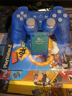 PlayStation Controller With Matching Memory Card