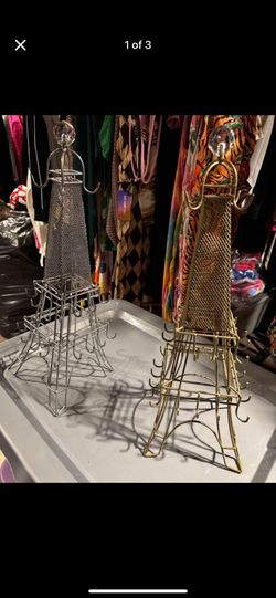 2 Paris themed Jewelry holder