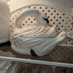 Hand Made Ceramic Swan