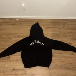 Men’s Black Spider Hoodie Rinstones 