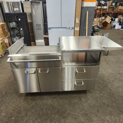 LYNX 54 Inch Mobile Kitchen Cart With Countertop LMKC54