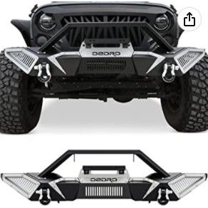 OEDRO Front Bumper Compatible with 2007-2018 Jeep Wrangler JK