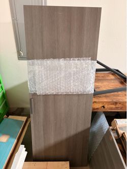 Office Cabinet Doors with Frosted Gray Glass – 6 Available
