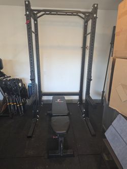 💪 Titan Fitness Squat Rack + Adjustable Bench – Heavy Duty Home Gym Setup