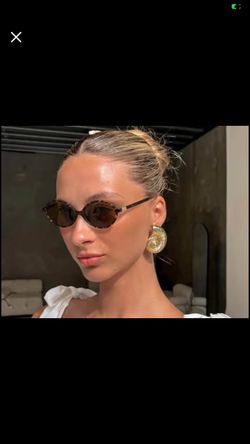 ViewJoy Retro Oval Sunglasses for Women Brown Tortoise Trendy Designer Sun Glasses w case pouch
