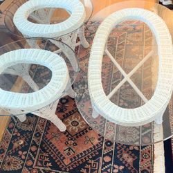 Set Of 3 Porch Wicker