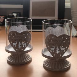 Pillar Candle Holders Set of 2