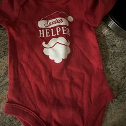 Santas Helper Onesie Brand New With Tags NEWBORN 