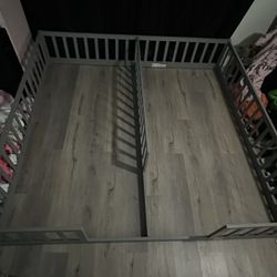 Twin Size Double Bed Frame And 2  Mattresses  For Toddlers