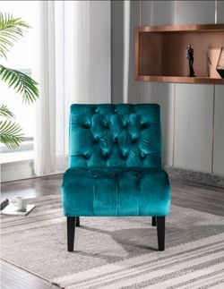 TEAL VELVET ACCENT CHAIR 💥BRAND NEW NEVER USE 💥