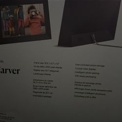 Aura Carver Digital Picture Frame (Gravel) – 10.1” HD WiFi Frame