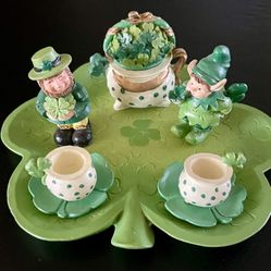 Miniature Shamrock Tea Set