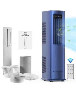 NEW IN BOX Shop Edendirect 4in1 Portable Air Conditioner Cools 9,000 (DOE) BTU, Cover 900 sq.ft. with Heat, Dehum, AC unit with Remote, 24Hr Timer