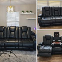 Kingvale Black Power Reclining Sofa