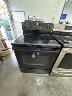 Ge Electric Stove Glass Top Black Cocina Oven Range 