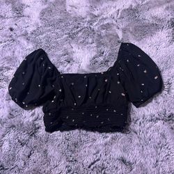 Cropped Floral Blouse 