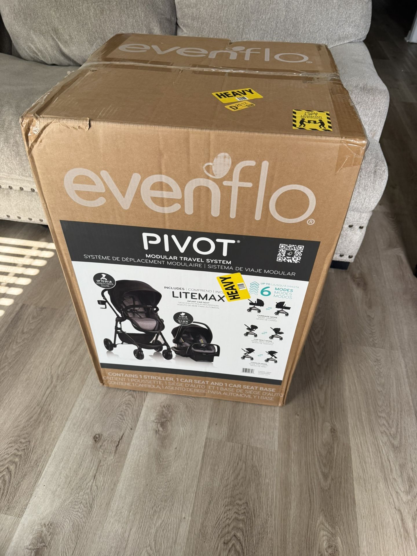 Brand New In Box Evenflo Pivot Travel System