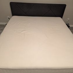 King Size Bed+ Memory Foam Mattress IKEA MYRBACKA