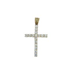 Pendant Charm Yellow Gold 14k. Crucifix 