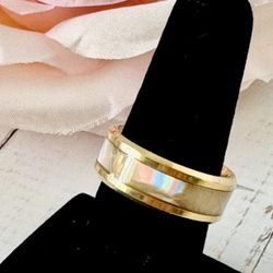 Pastel Abalone Ring, Size 7