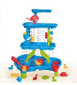 Toddler Sand and Water Table Outdoor Sensory Play Table, Summer Beach Toy Gift for Kids Boys Girls