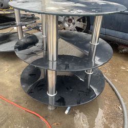 2 Glass End Tables  