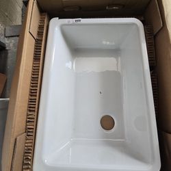 Kohler
Whitehaven 32-11/16" Self-Trimming Farmhouse Single Basin Enameled Cast Iron Kitchen Sink